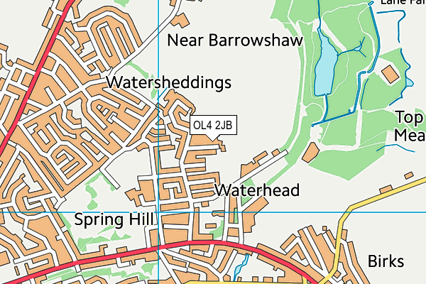 OL4 2JB map - OS VectorMap District (Ordnance Survey)