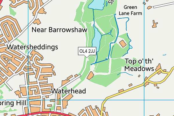 OL4 2JJ map - OS VectorMap District (Ordnance Survey)