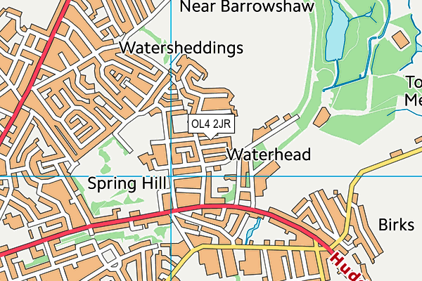 OL4 2JR map - OS VectorMap District (Ordnance Survey)