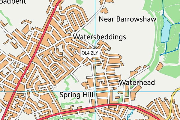 OL4 2LY map - OS VectorMap District (Ordnance Survey)