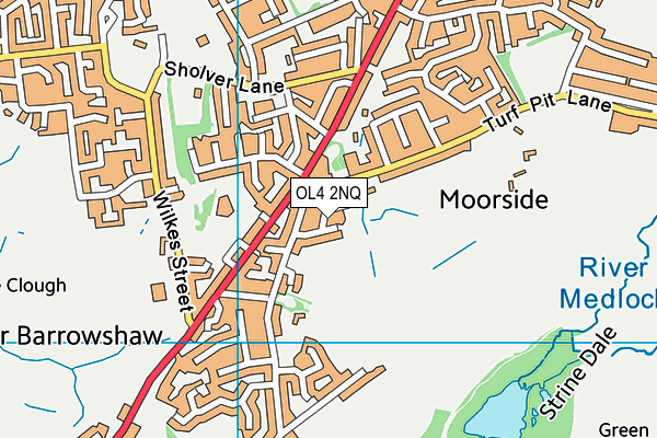 OL4 2NQ map - OS VectorMap District (Ordnance Survey)