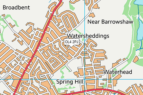 OL4 2PJ map - OS VectorMap District (Ordnance Survey)