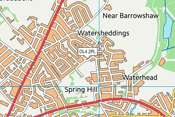 OL4 2PL map - OS VectorMap District (Ordnance Survey)