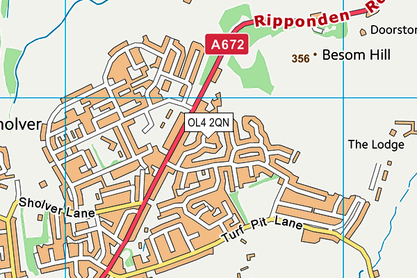 OL4 2QN map - OS VectorMap District (Ordnance Survey)