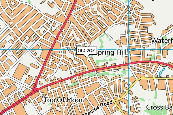 OL4 2QZ map - OS VectorMap District (Ordnance Survey)