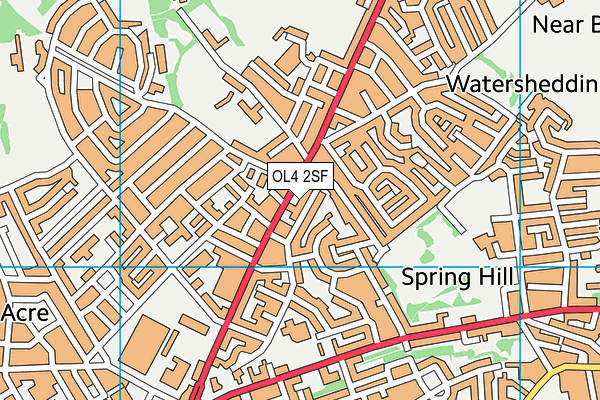 OL4 2SF map - OS VectorMap District (Ordnance Survey)