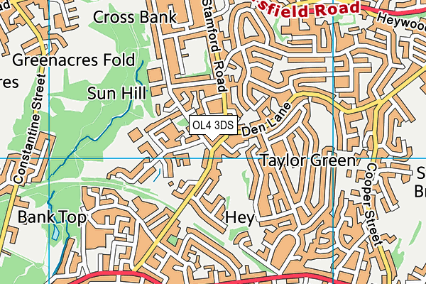 OL4 3DS map - OS VectorMap District (Ordnance Survey)