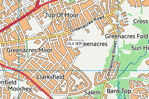 OL4 3ER map - OS VectorMap District (Ordnance Survey)