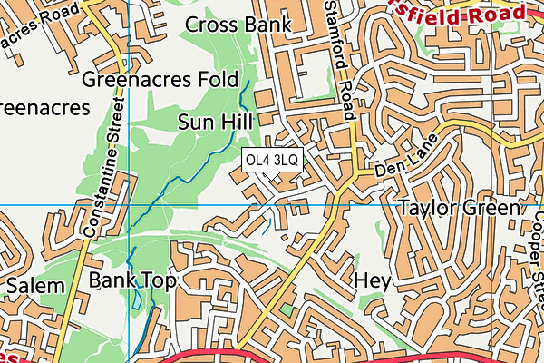 Hey-with-Zion Primary School map (OL4 3LQ) - OS VectorMap District (Ordnance Survey)