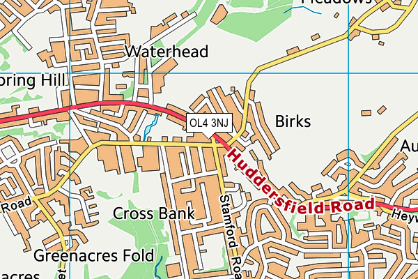 OL4 3NJ map - OS VectorMap District (Ordnance Survey)