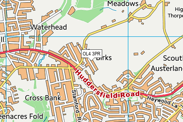 OL4 3PR map - OS VectorMap District (Ordnance Survey)