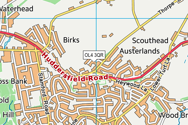 OL4 3QR map - OS VectorMap District (Ordnance Survey)