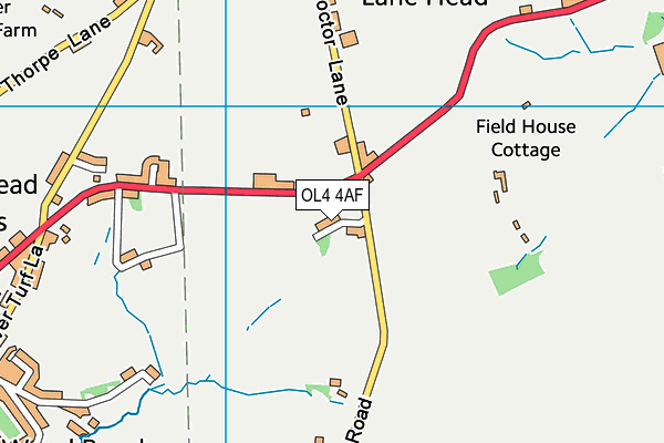 OL4 4AF map - OS VectorMap District (Ordnance Survey)