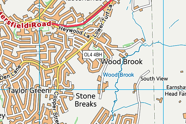 Knowsley Junior School map (OL4 4BH) - OS VectorMap District (Ordnance Survey)