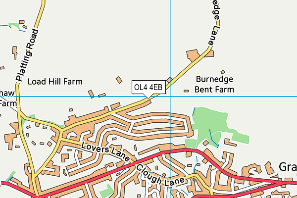 OL4 4EB map - OS VectorMap District (Ordnance Survey)