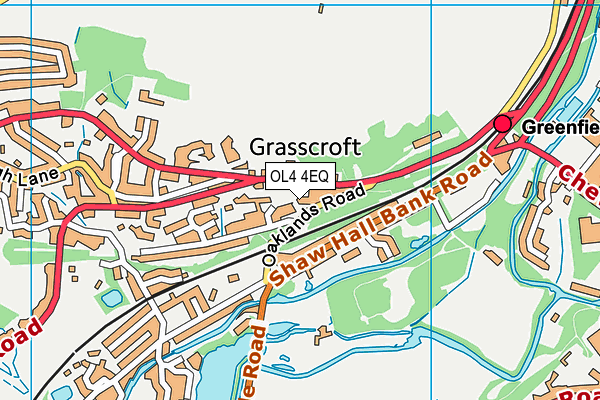 OL4 4EQ map - OS VectorMap District (Ordnance Survey)