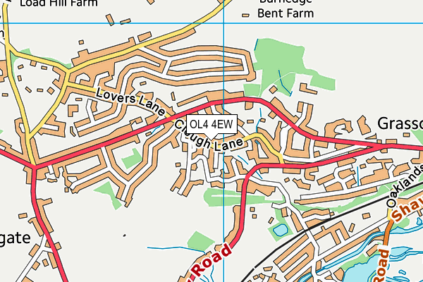 OL4 4EW map - OS VectorMap District (Ordnance Survey)