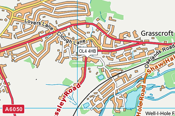 OL4 4HB map - OS VectorMap District (Ordnance Survey)