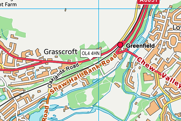 OL4 4HN map - OS VectorMap District (Ordnance Survey)