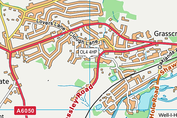 OL4 4HP map - OS VectorMap District (Ordnance Survey)