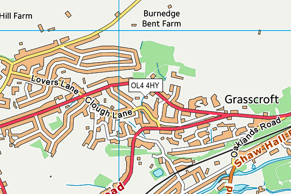 OL4 4HY map - OS VectorMap District (Ordnance Survey)