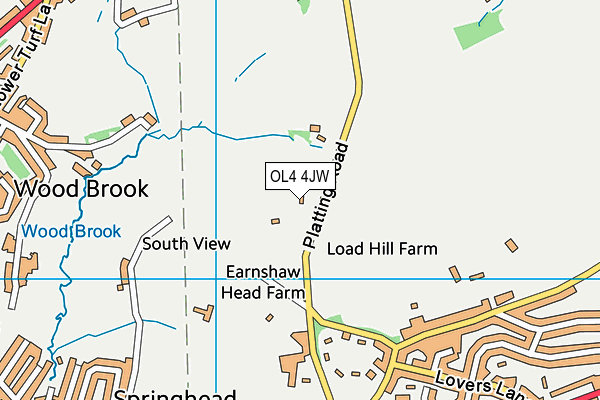 OL4 4JW map - OS VectorMap District (Ordnance Survey)