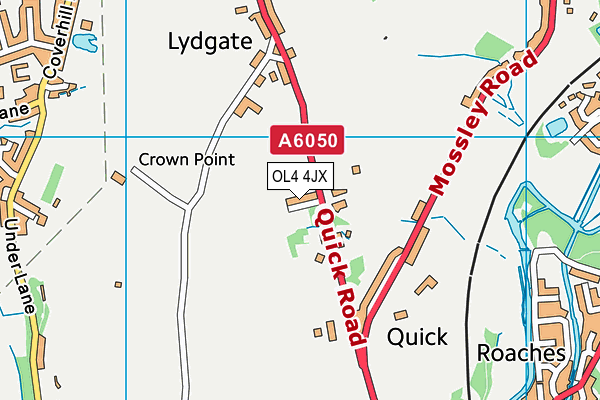 OL4 4JX map - OS VectorMap District (Ordnance Survey)