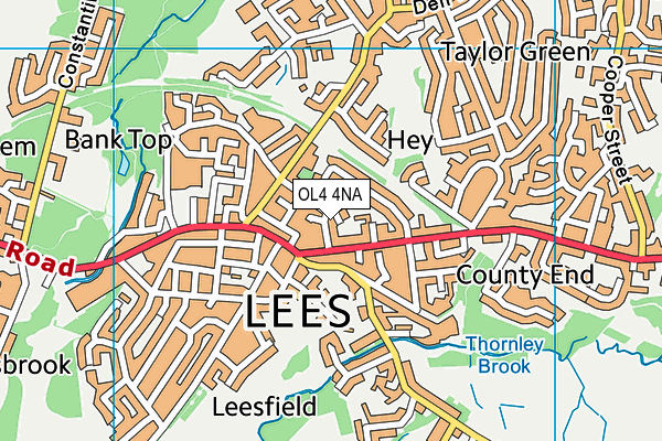 OL4 4NA map - OS VectorMap District (Ordnance Survey)