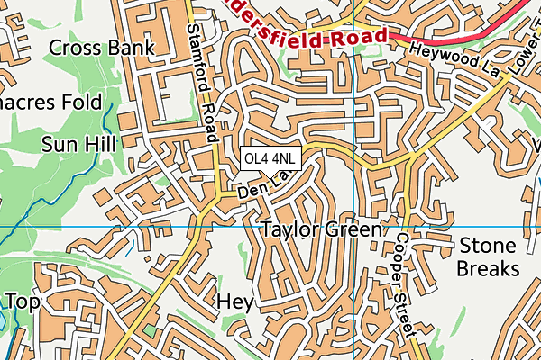 OL4 4NL map - OS VectorMap District (Ordnance Survey)