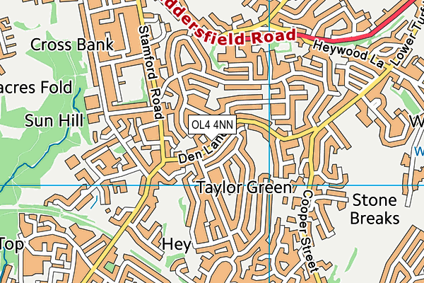 OL4 4NN map - OS VectorMap District (Ordnance Survey)