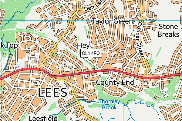 OL4 4PQ map - OS VectorMap District (Ordnance Survey)