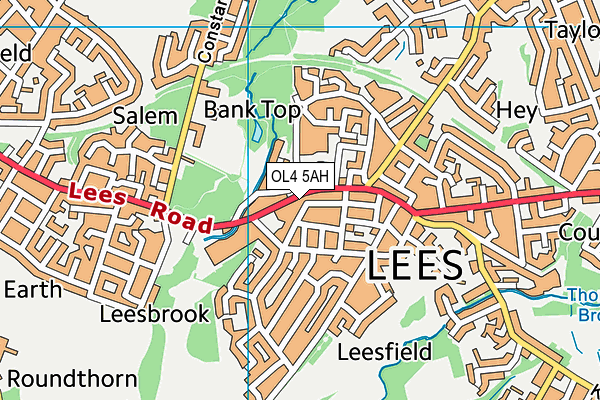 OL4 5AH map - OS VectorMap District (Ordnance Survey)