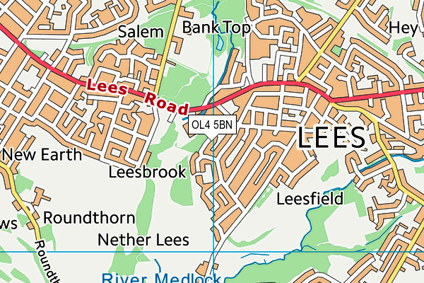 OL4 5BN map - OS VectorMap District (Ordnance Survey)