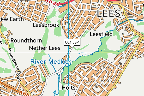 OL4 5BP map - OS VectorMap District (Ordnance Survey)