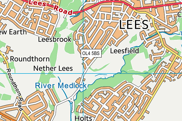 OL4 5BS map - OS VectorMap District (Ordnance Survey)