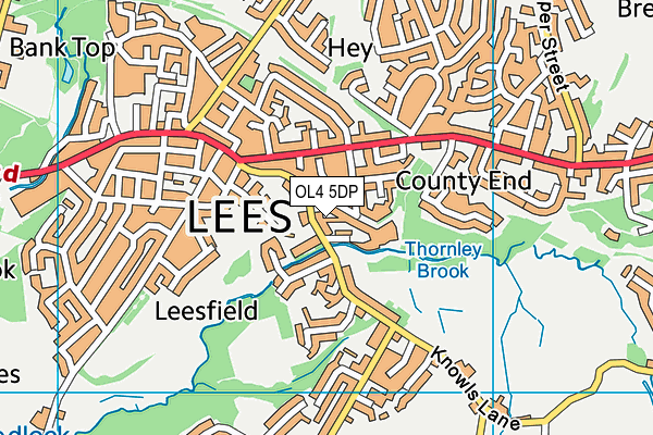 OL4 5DP map - OS VectorMap District (Ordnance Survey)