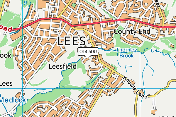 OL4 5DU map - OS VectorMap District (Ordnance Survey)