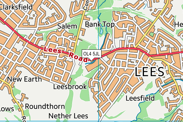 OL4 5JL map - OS VectorMap District (Ordnance Survey)