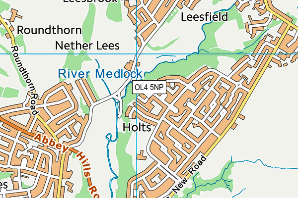 OL4 5NP map - OS VectorMap District (Ordnance Survey)