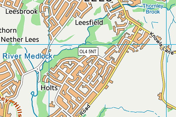 OL4 5NT map - OS VectorMap District (Ordnance Survey)