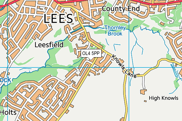 OL4 5PP map - OS VectorMap District (Ordnance Survey)