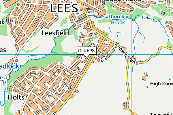 OL4 5PS map - OS VectorMap District (Ordnance Survey)