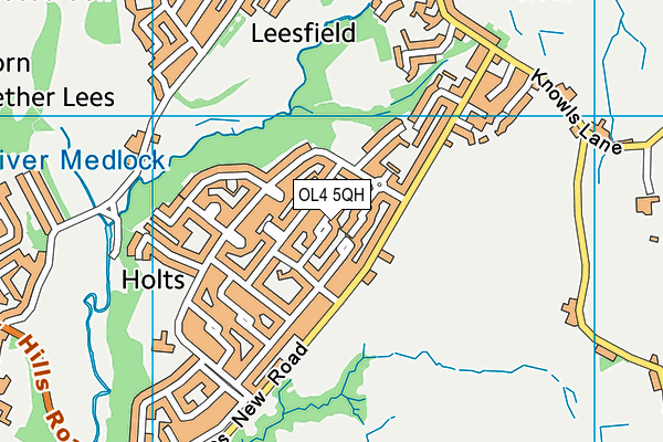 OL4 5QH map - OS VectorMap District (Ordnance Survey)