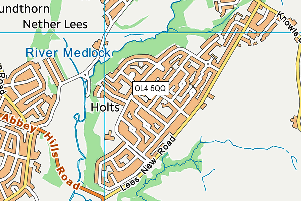 OL4 5QQ map - OS VectorMap District (Ordnance Survey)