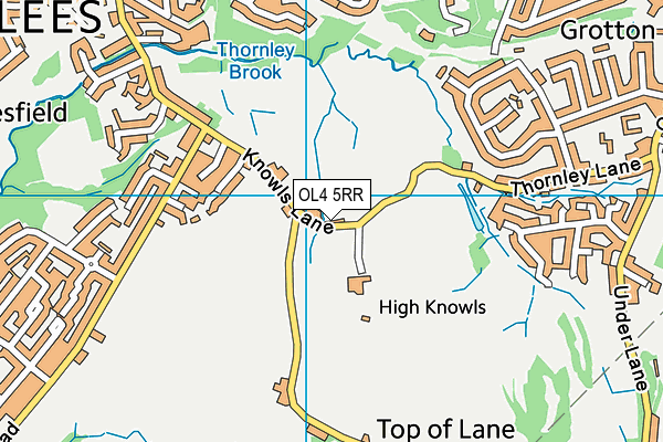 OL4 5RR map - OS VectorMap District (Ordnance Survey)