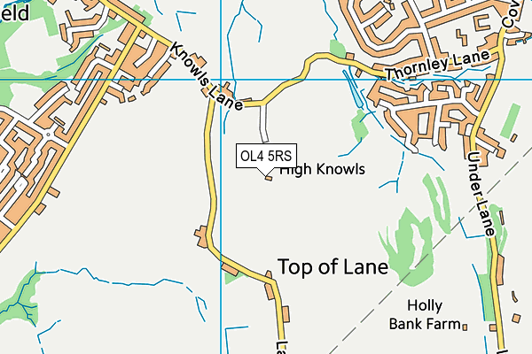 OL4 5RS map - OS VectorMap District (Ordnance Survey)