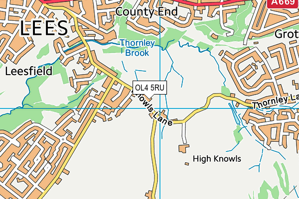 OL4 5RU map - OS VectorMap District (Ordnance Survey)