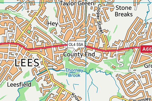 OL4 5SA map - OS VectorMap District (Ordnance Survey)