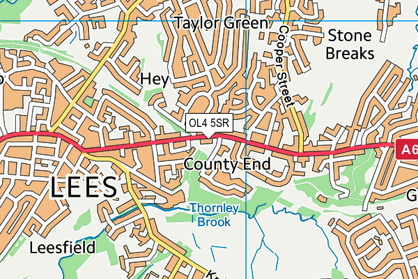 OL4 5SR map - OS VectorMap District (Ordnance Survey)