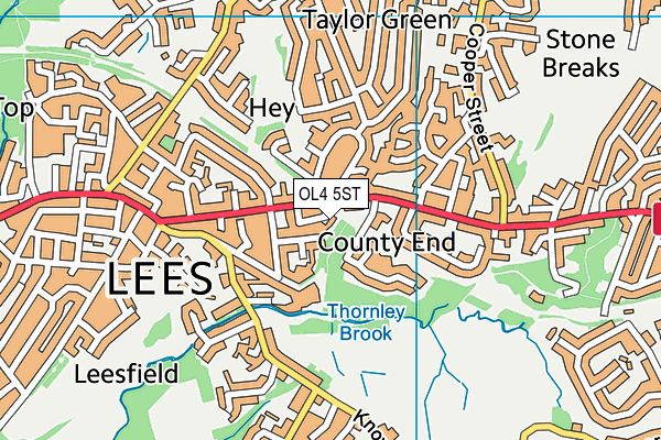 OL4 5ST map - OS VectorMap District (Ordnance Survey)